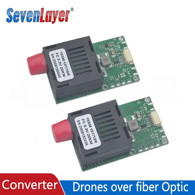 Convertidor TTL a fibra monomodo fibra única FC/UPC TX/RX 1 canal de vídeo UART TTL SBUS a controlador óptico 5,5 V-26 V - imagen 5