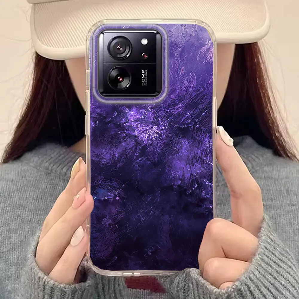 Funda de teléfono con estampado de moda INS para mujer, color marrón caramelo, para Xiaomi 13T 14T 11 Lite NE Poco X5 M6 Pro X6 X7 X3 Pro NFC C65 C61 M5S - imagen 4