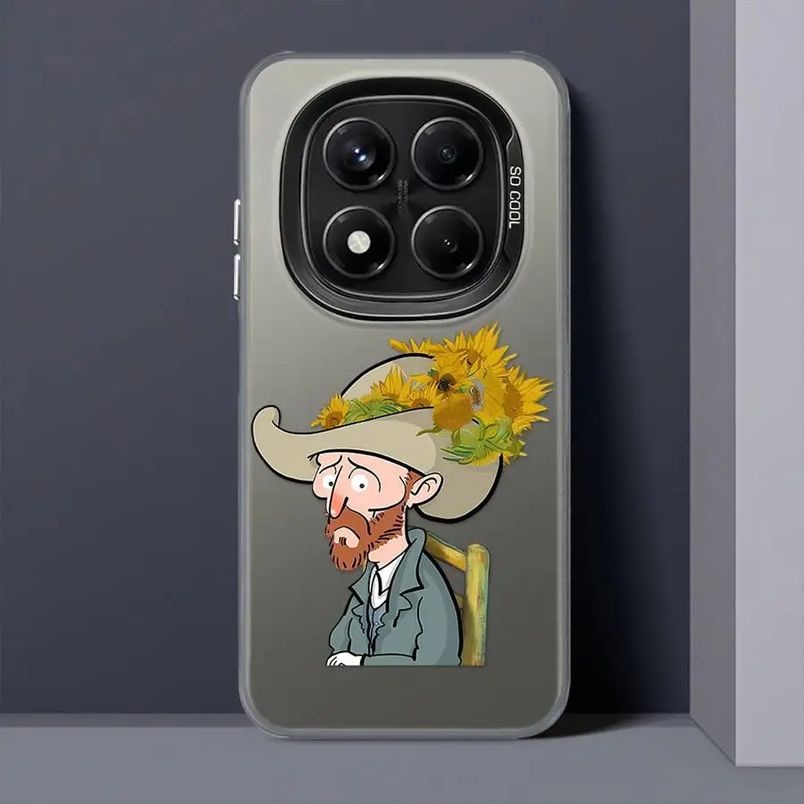 Funda trasera de teléfono para Xiaomi Redmi Note 13 12 11 10s 14 Pro Plus 11s 12s 9s 10Lite Van Gogh flor creativa - imagen 5