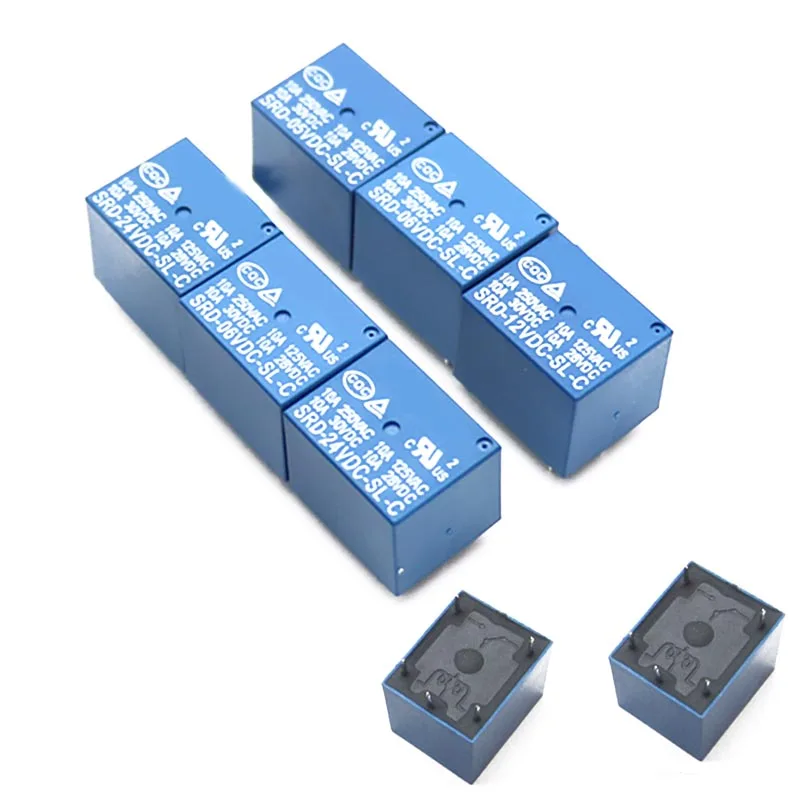 5 uds relés 250VAC 5PIN 10A SRD-03VDC-SL-C SRD-05VDC-SL-C SRD-06VDC-SL-C SRD-09VDC-SL-C SRD-12VDC-SL-C 3V 5V 6V 9V 12V 24V - imagen 2