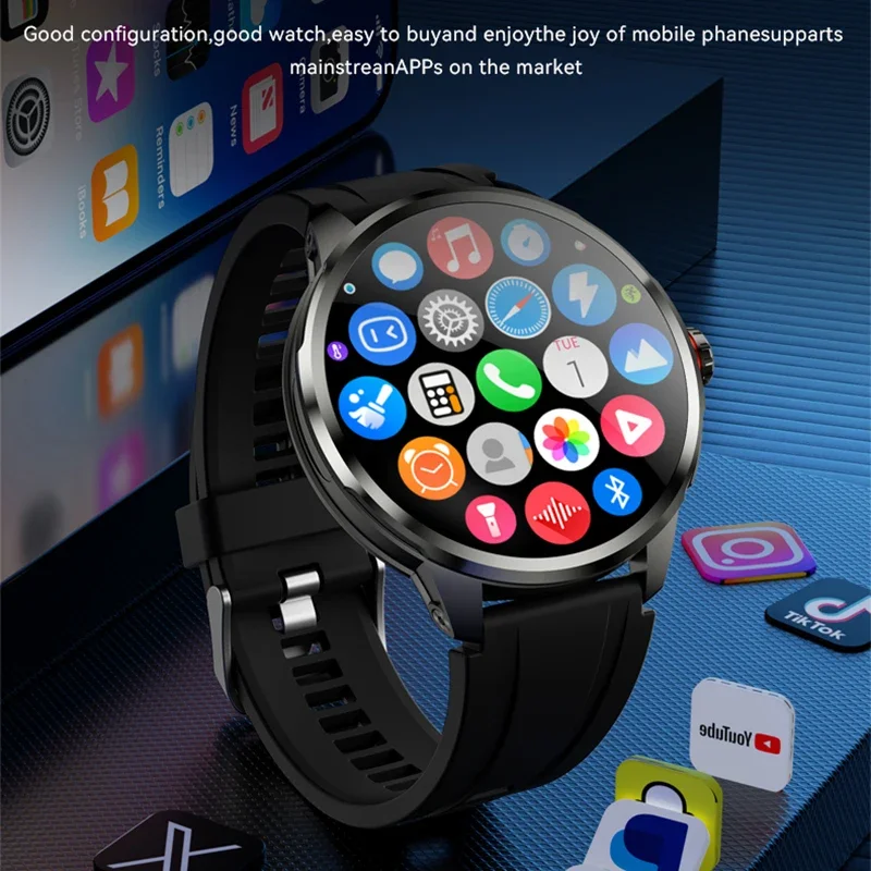 Reloj inteligente 5G para hombre, pantalla AMOLED de 1,95 pulgadas, 680x680, cámara de 900W, 8GB + 128GB de RAM, GPS, WIFI, aplicación de Google, descarga de tarjeta SIM, reloj inteligente 4G - imagen 3