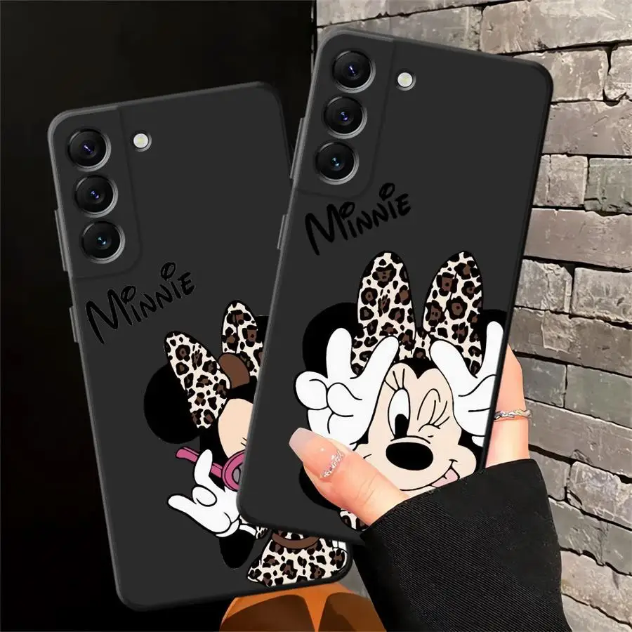 Funda para Samsung Galaxy A06 A04 A05 A40 A16 A70 A17 A10 A12 A30 A15 A50 A20 A13 funda negra suave para teléfono Disney Cute Minnie - imagen 5