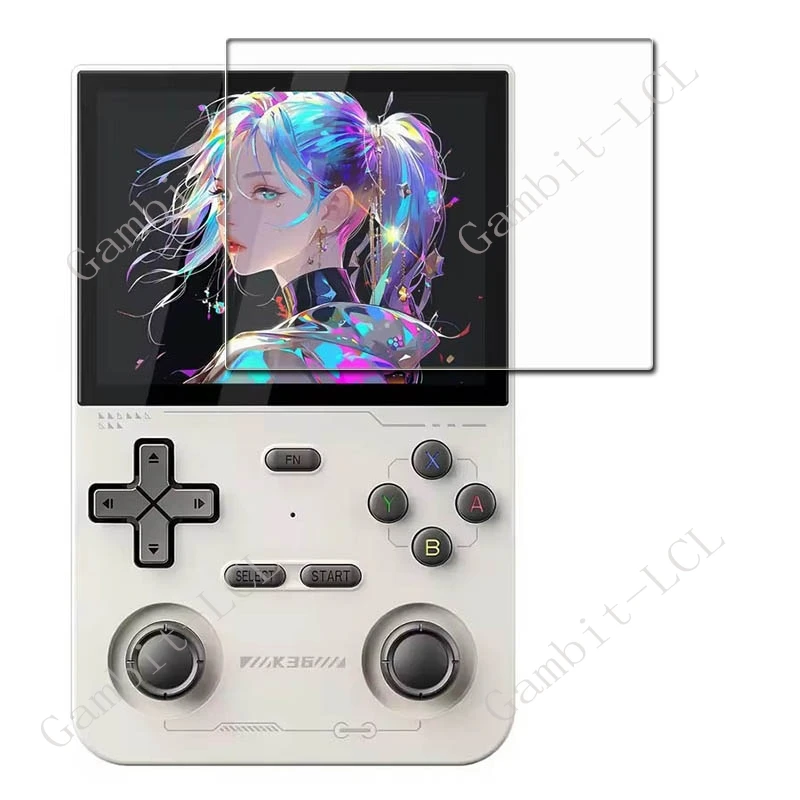 2 uds para consola de juegos portátil K36 de código abierto vidrio templado de 3,5 pulgadas en K36 9H HD cubierta de película protectora de pantalla - imagen 2