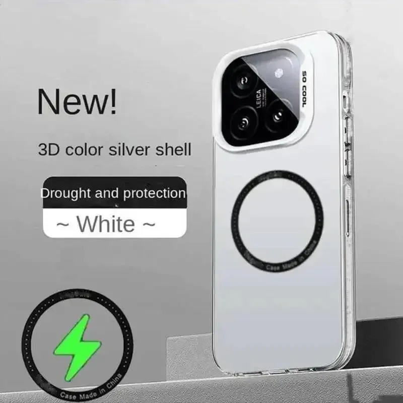 Para Magsafe funda esmerilada mate de carga inalámbrica para Xiaomi 15T 15 14 13 17 13T 14T Pro Poco m6 f7 Ultra x6 f6 X7 pro c85 - imagen 2