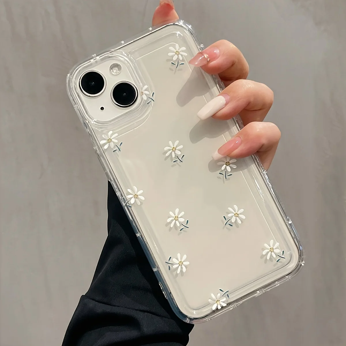 S25Ultra funda para Samsung A55 5G A15 A14 A54 A53 A33 A34 A35 A32 S24 S23 Plus S22 S21 FE funda transparente con patrón de flores a la moda - imagen 2