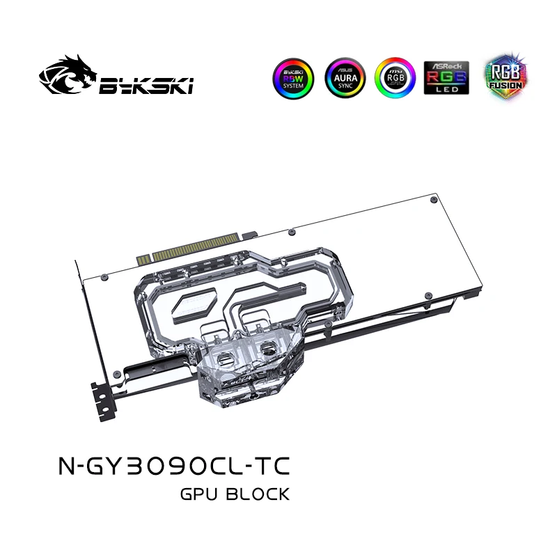 Bykski-Bloque de placa trasera GPU de refrigeración activa para GALAX RTX 3090 Classic/ Blower Bulk, tarjeta de vídeo, Enfriador de disipador de calor VRAM, N-GY3090CL-TC - imagen 5
