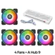 4 Fans  A Hub 9 B
