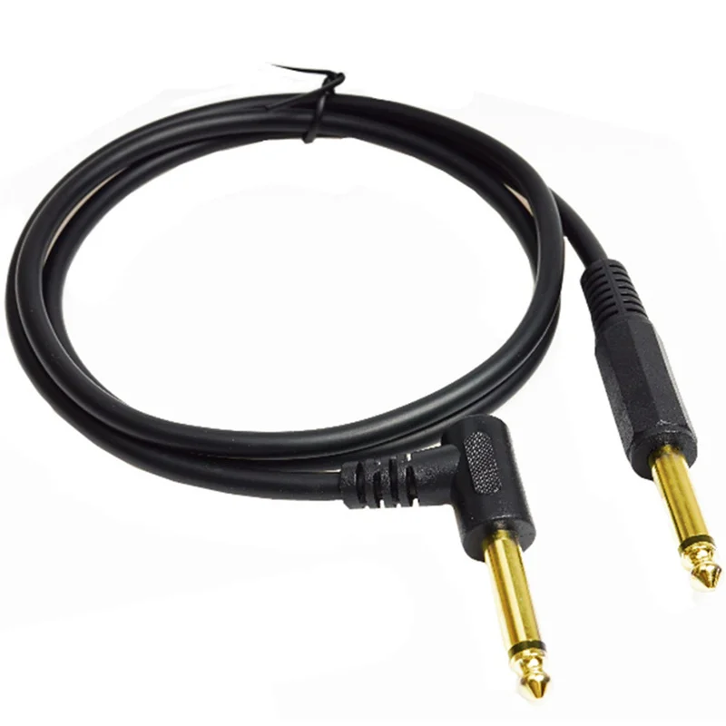 Cable de Audio Mono para guitarra, Conector de ángulo recto de 90 grados, 6,35mm, 1/4 pulgadas, 1m - imagen 3