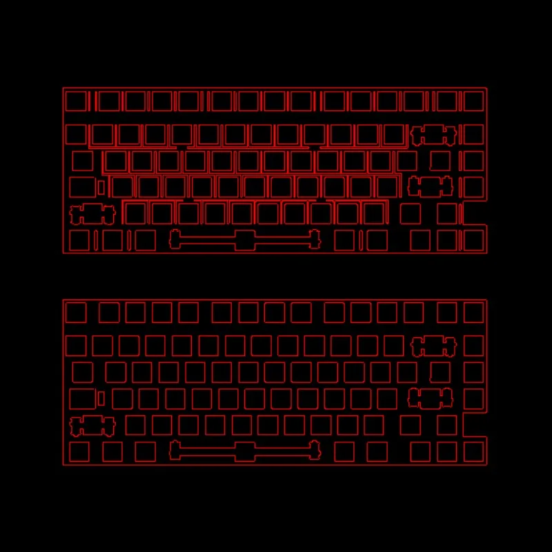 Placa de posicionamiento de teclado PMO WAVE75 PC POM PP FR4 fibra de carbono aleación de aluminio ánodo latón accesorios de teclado mecánico - imagen 2
