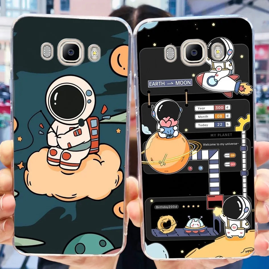 Para Samsung Galaxy J7 2016 J710F Funda Popular de silicona transparente con flores para Samsung J5 2016 J510F J7 2015 J700F J 7 Funda - imagen 3