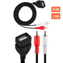 Cable adaptador USB-A a RCA macho para audio y vídeo