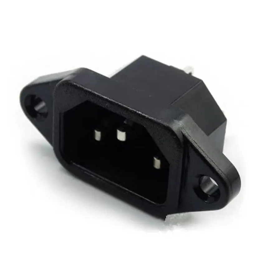 1 Uds 3 pines IEC 320 C14 enchufe macho Panel enchufes de entrada de alimentación conectores AC 250V 10A - imagen 4