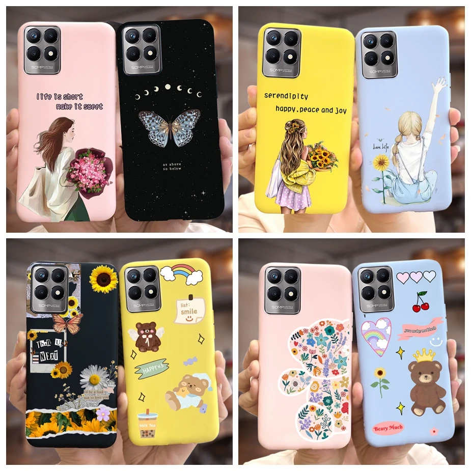 Para Realme 8 8i funda bonita cubierta pintada de caramelo Fundas de silicona suave funda de teléfono para Oppo Realme 8 Pro 8i Realme8 contraportada parachoques