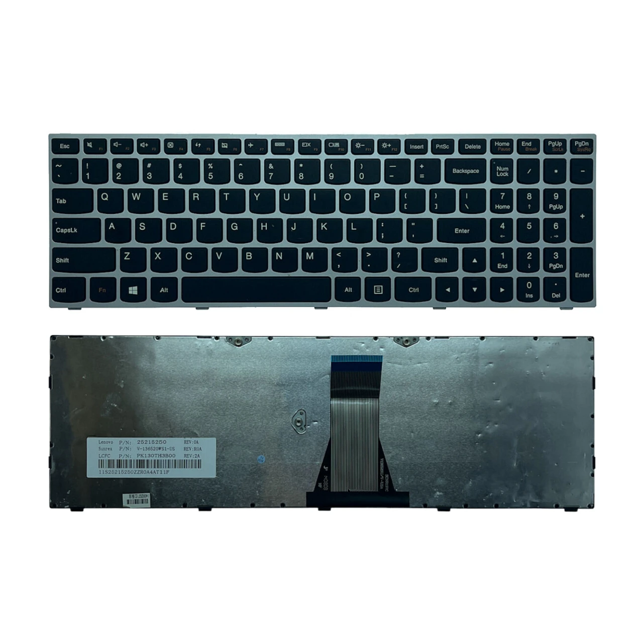 Nuevo teclado en idioma estadounidense para Lenovo G50-30 E50-80 E51-80 teclado de repuesto para PC portátil 25215250   PK130TH3B00