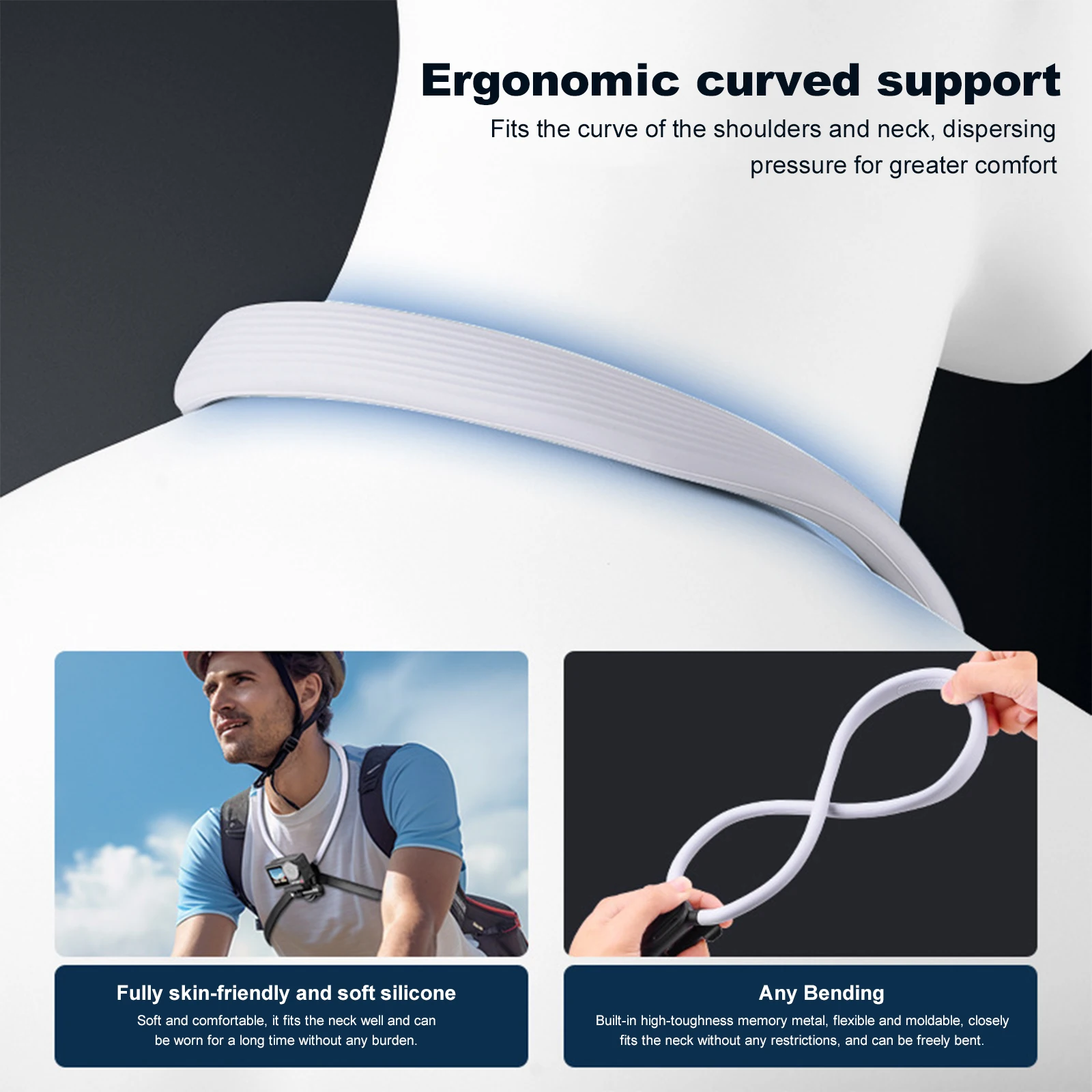 Soporte de montaje en cuello para DJI Action 5 Pro/Osmo 360, soporte para Grabación de Vlog, correa para el pecho, accesorios para correr y grabar - imagen 5