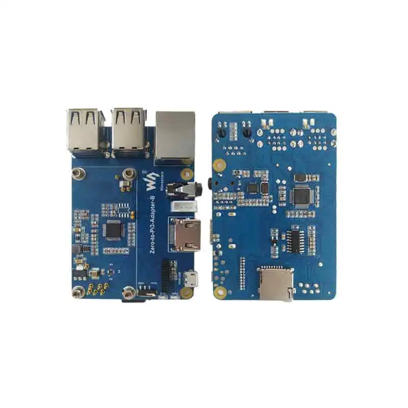 Adaptador Raspberry Pi Zero de 2W a 3B con tarjeta de sonido de Audio USB, Compatible con altavoz, funda 3B PI0 2 W, placa de expansión USB HUB RJ45 - imagen 5