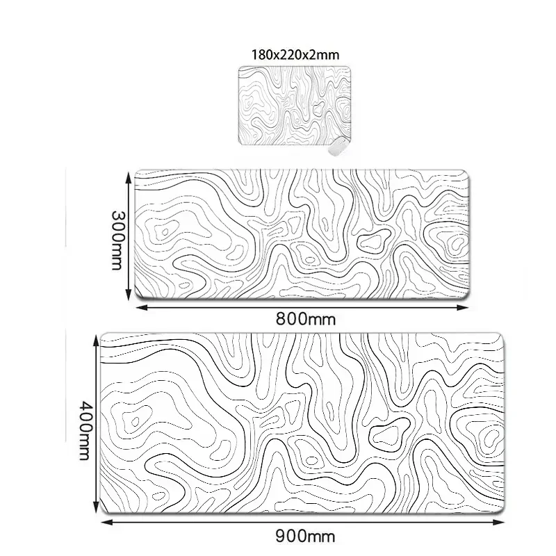 Alfombrillas de ratón grandes para PC, alfombrilla de ratón para juegos de escritorio con bordes cosidos y Base de goma antideslizante, alfombrilla de ratón extendida, accesorios para juegos - imagen 5