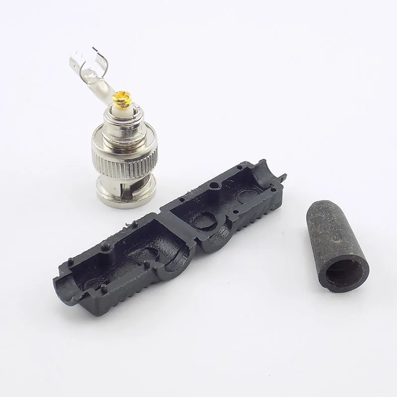 Conector macho BNC de 5 piezas, adaptador de enchufe de ángulo de flexión, Cable Coaxial giratorio para cámara CCTV, videovigilancia, Audio, Q1 - imagen 4