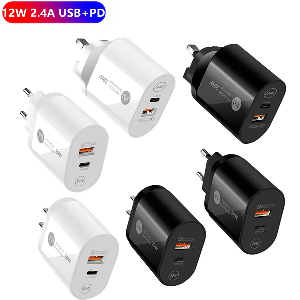 Cargador USB PD de 20W para teléfono, adaptador de carga rápida QC 3,0 para iPhone 13, 12 Pro, iPad, Huawei, Xiaomi y Samsung - imagen 2