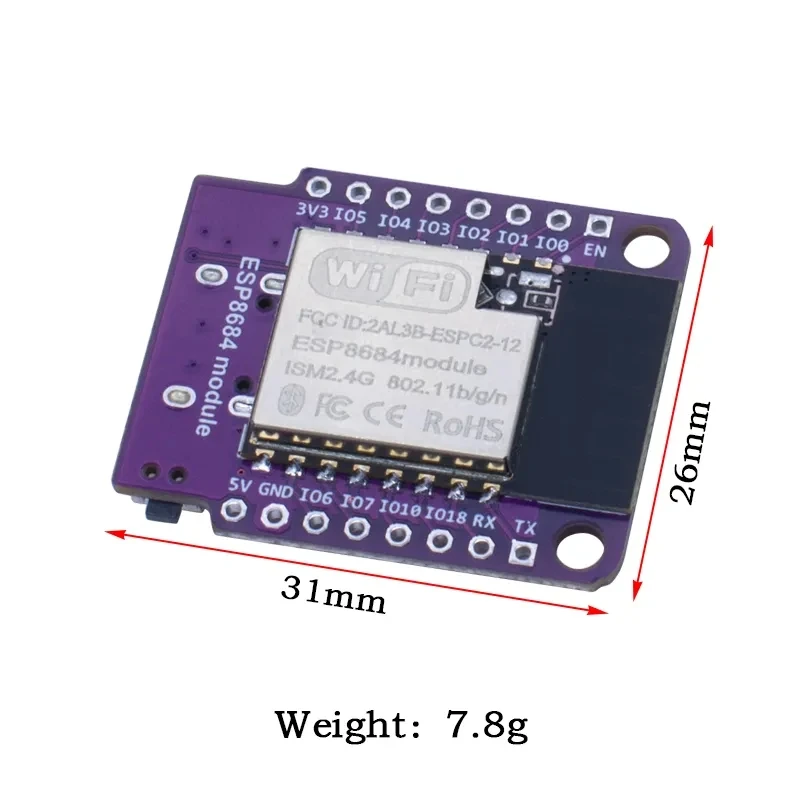 Wemos-Placa de desarrollo D1 Mini, Esp8266, Esp32, ESP32-C2, Devkit series, Wifi, Bluetooth Ch, 340G, Esp8684, módulo Voor Ardu - imagen 5