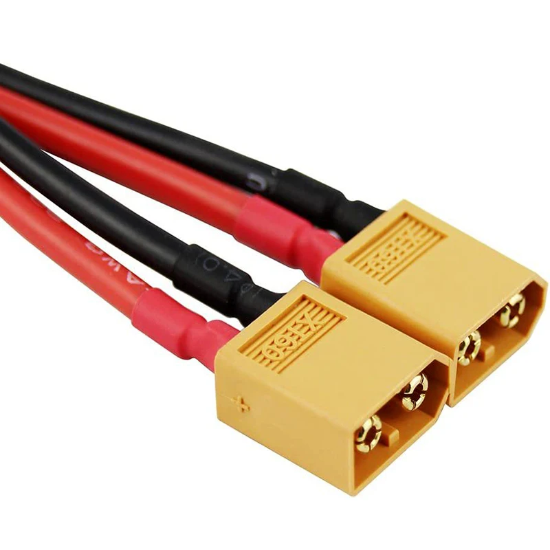 Conector de batería paralelo XT60 XT90 XT30, Cable macho/hembra, extensión Dual, divisor Y, Cable de silicona de 2 vías para batería RC - imagen 2