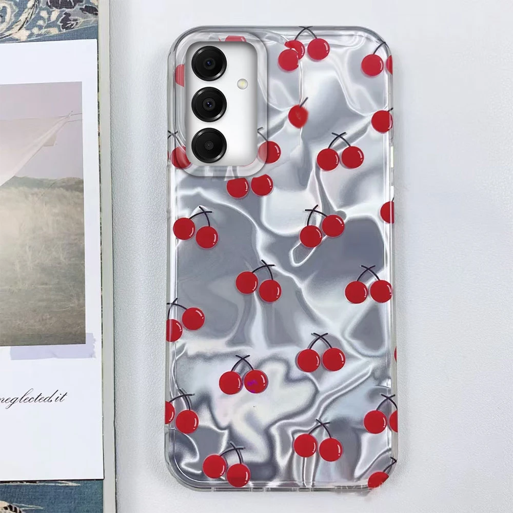Funda de teléfono para Samsung Galaxy A55 A56 A36 A26 A16 A53 A06 A14 A24 A34 A54 A15 A25 A35 A13 A32 con fruta cereza roja - imagen 4