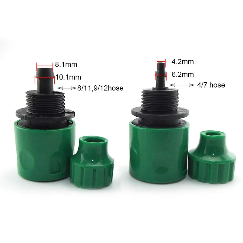 Manguera de 4/7mm, 8/11mm, 4/7, conector de manguera de agua para jardín, adaptador rápido de acoplamiento, sistema de riego automático de plantas por goteo Diy - imagen 3