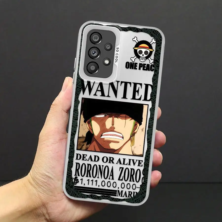 Funda de teléfono Anime Ones Pieces Zoro para Samsung Galaxy A25 A34 A53 A24 A23 A36 A22 A52 A33 A26 A73 A32 funda suave - imagen 3