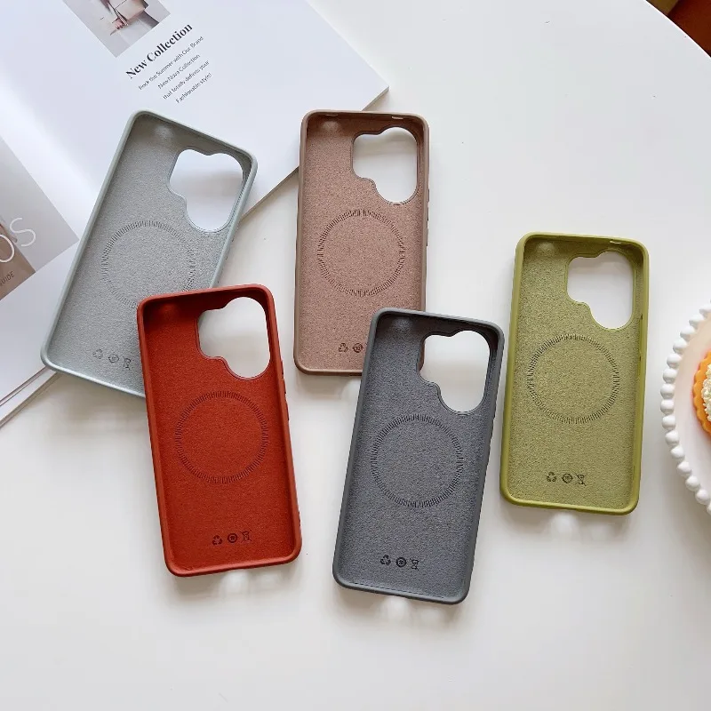 Funda Magsafe de silicona líquida Candy para VIVO V60 V 60, funda protectora trasera de teléfono anticaída con carga inalámbrica magnética de piel mate - imagen 5