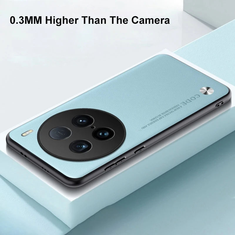 Funda de cuero PU de lujo para Vivo X100 Ultra, funda trasera de silicona mate a prueba de golpes, funda de teléfono de protección completa para Vivo X100Ultra 5G - imagen 5