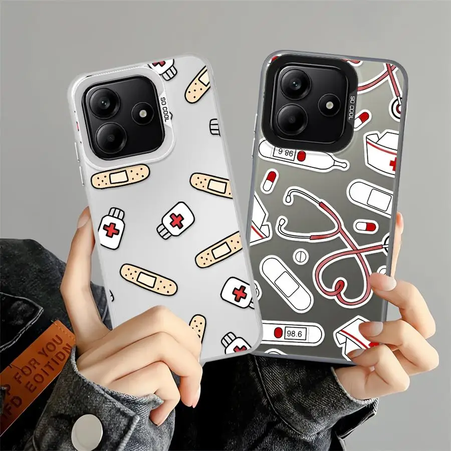 Cool enfermera medicina caso para Xiaomi Redmi Note 9s 10Lite 14 Pro Plus 12s 10s 11s 13 12 11 cubierta trasera del teléfono