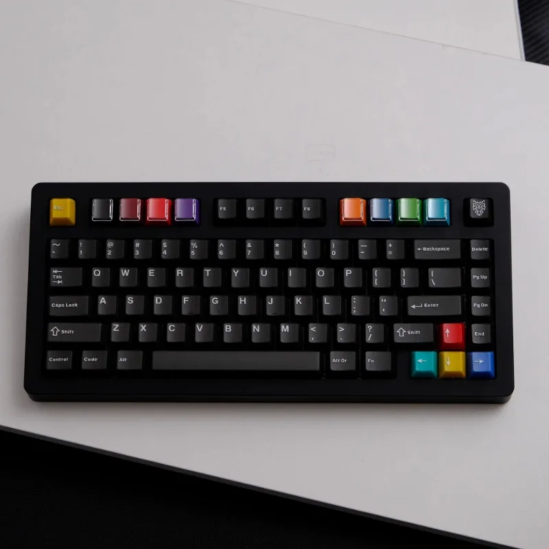 GMK juego de teclas con tema de neón, tapa de teclado translúcida personalizada, perfil de cereza, tapa de tecla de juego para teclado mecánico, regalo, 130 teclas, ABS - imagen 4