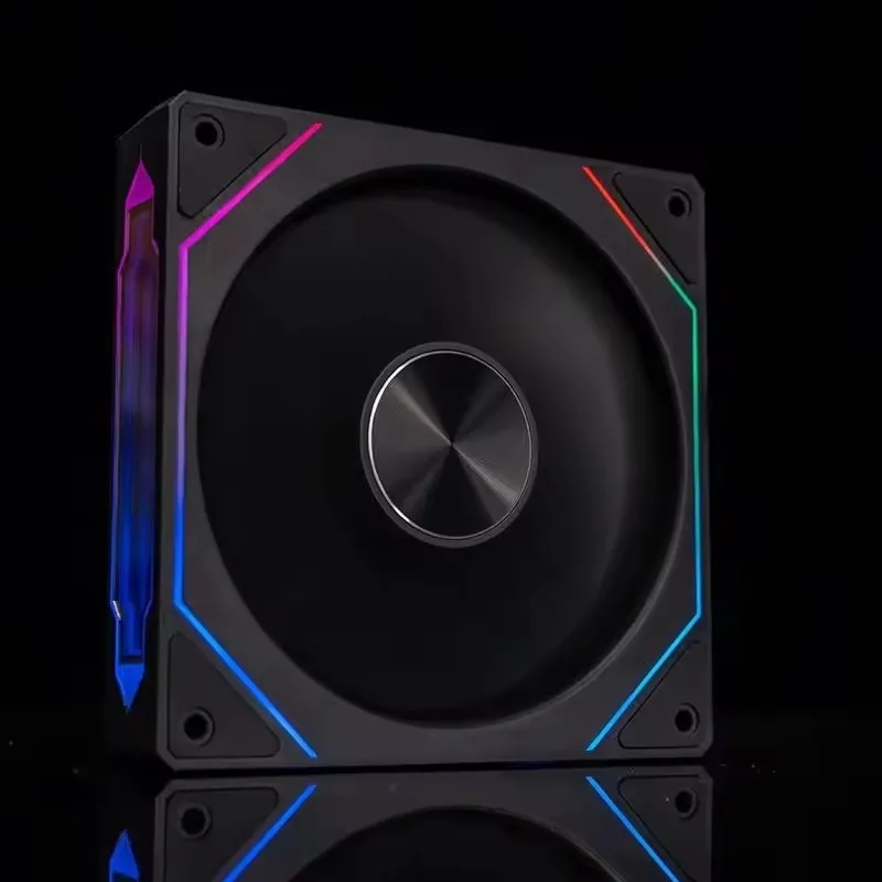 Prism de ballena de hielo 4RS ARGB 120mm ventilador con cubierta de PC diseño de espejo infinito 5V sincronización de iluminación de 3 pines ventilador de refrigeración de chasis PWM de 4 pines - imagen 5