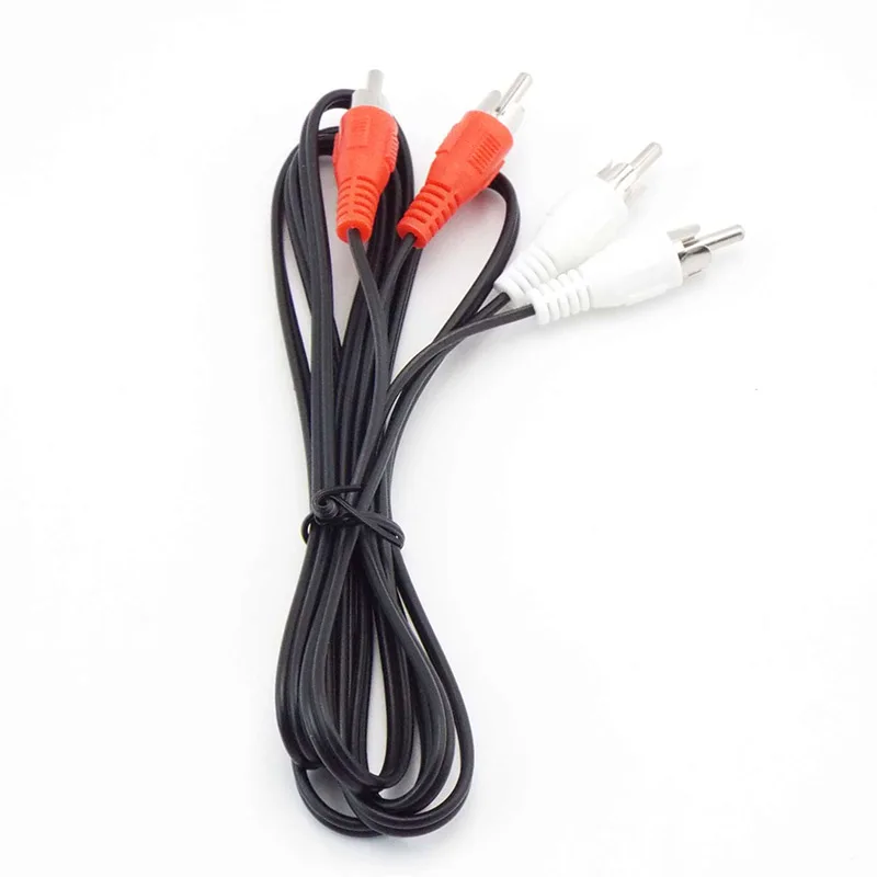 Cable Dual RCA macho a 2 RCA macho, Cable de Audio estéreo AV para DVD, TV, CD, amplificador de sonido - imagen 3