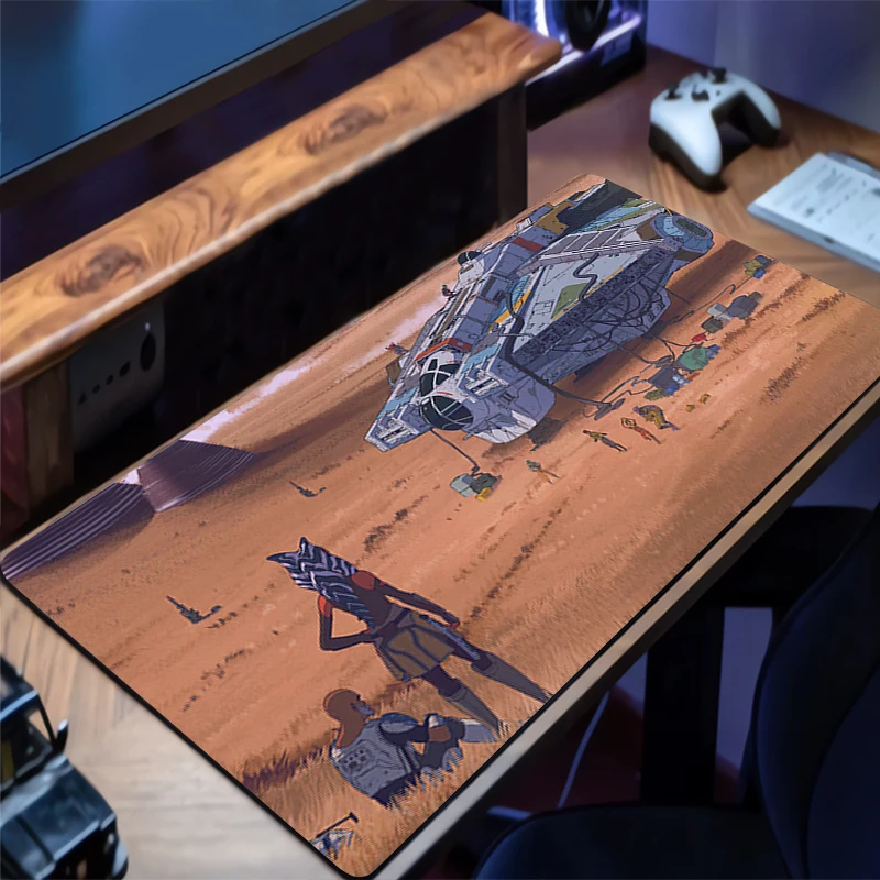 Alfombrilla de ratón alfombrilla de escritorio Anime Playmat Gaming Mousepad S-star W-wars Ahsoka Tano Speed ordenador y oficina Gamer gabinete teclado Pad - imagen 5