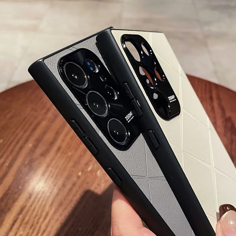 For Samsung Galaxy S25 Ultra, S24 Ultra, S23 Ultra, S25 Plus Case ELVEV Quality PU Leather + Silicon Protective Back Phone Cover - imagen 5