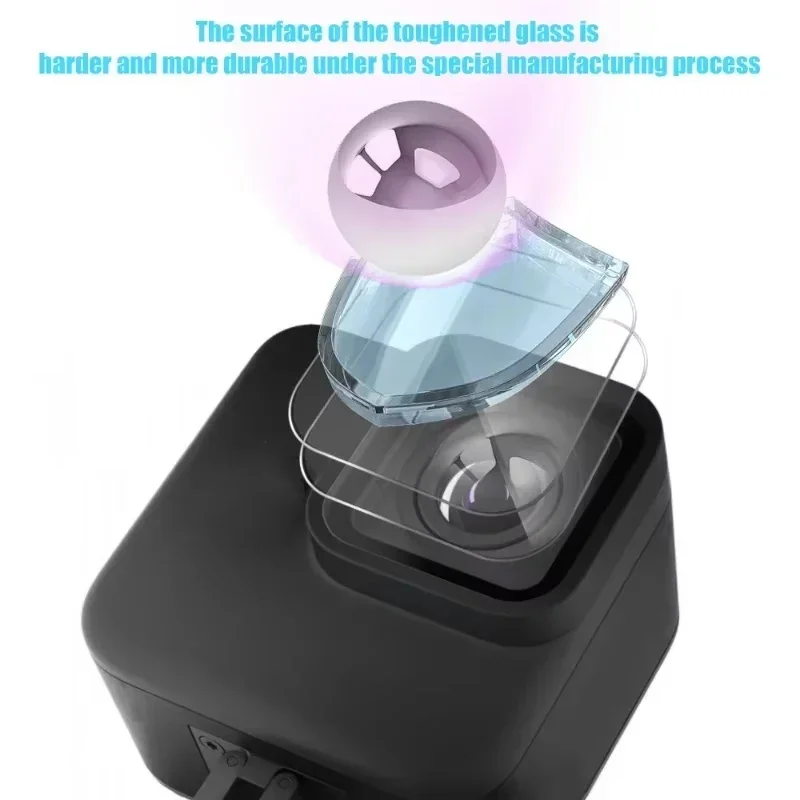 Cubierta protectora de pantalla de vidrio templado para GoPro Hero 11 Mini, película protectora de lente negra para accesorios Hero 11 Mini - imagen 2