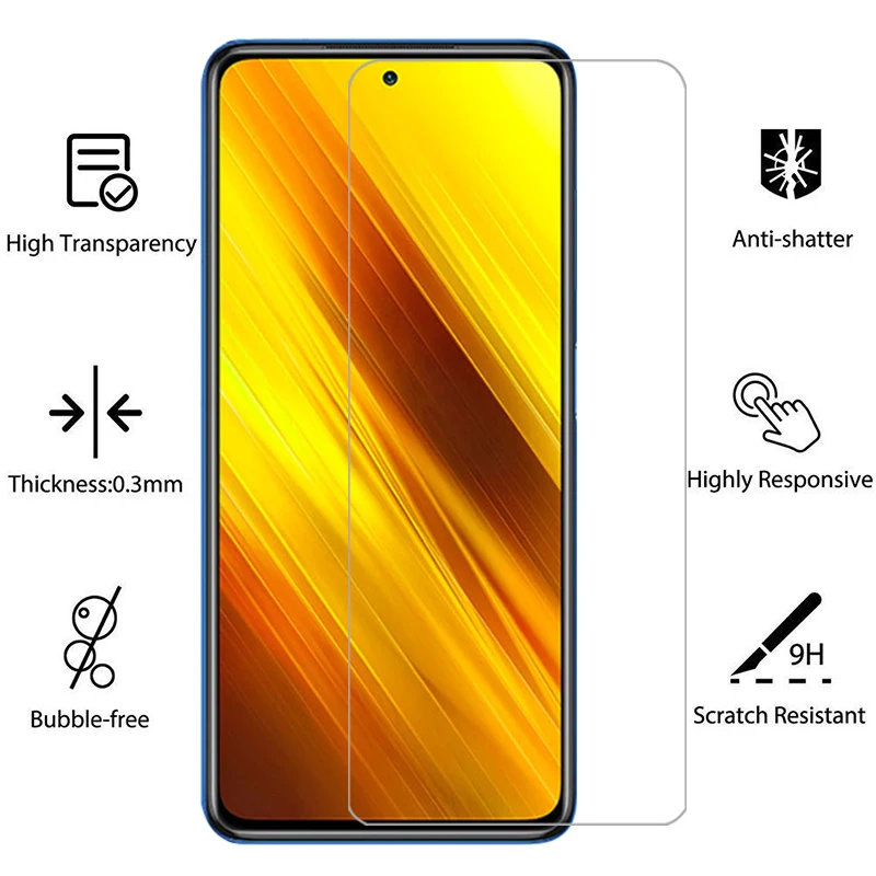 Vidrio templado protector para xiaomi poco x3 pro nfc gt protector de pantalla en pocox3 x 3 3x x3pro x3nfc x3gt pocox3pro 5g película - imagen 2