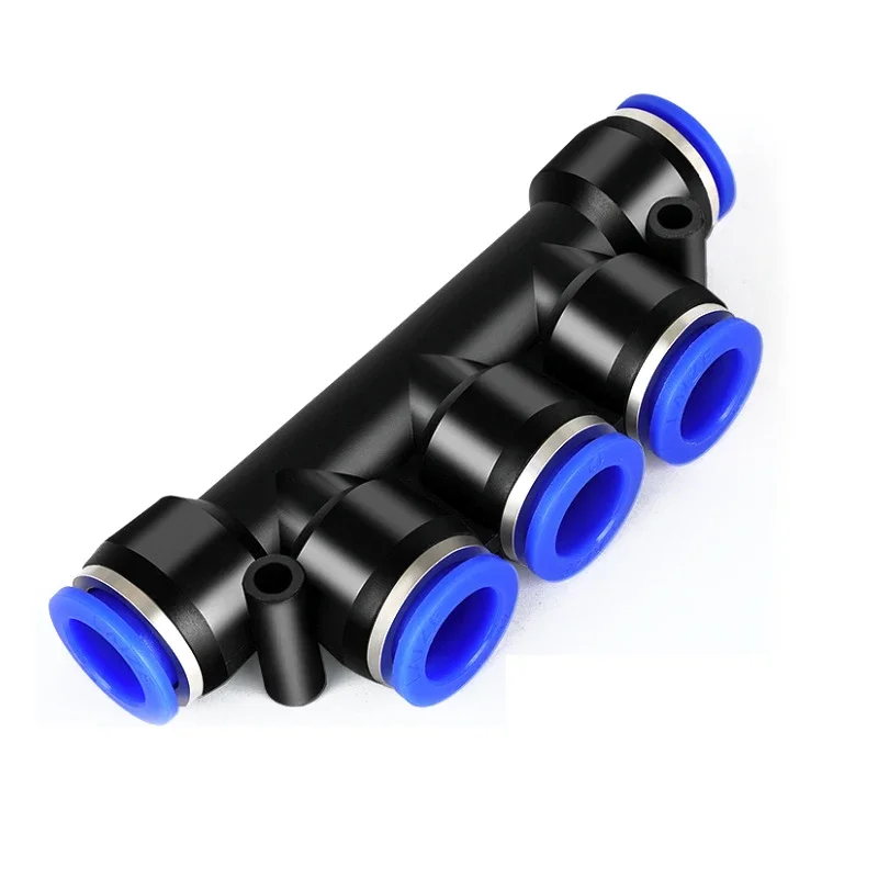 Accesorios neumáticos de aire, conectores de liberación rápida PK 6mm 8mm 10mm 12mm, plástico, 5 vías, accesorio para manguera de aire, piezas neumáticas - imagen 2