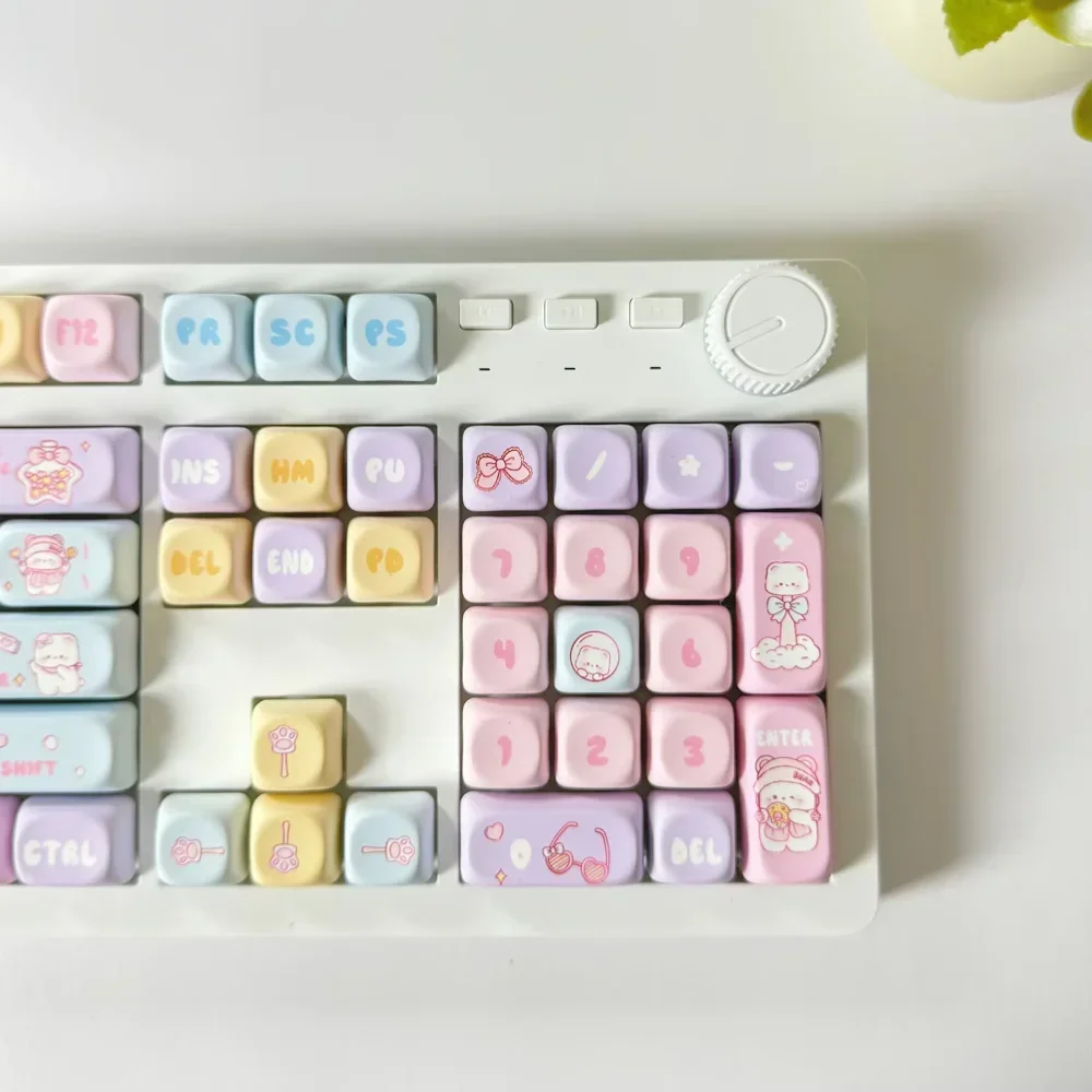 MOA-teclas PBT para teclado mecánico, juego completo pequeño de 131 teclas, Candy Bear, 60/64/84/98/108, interruptor MX - imagen 5
