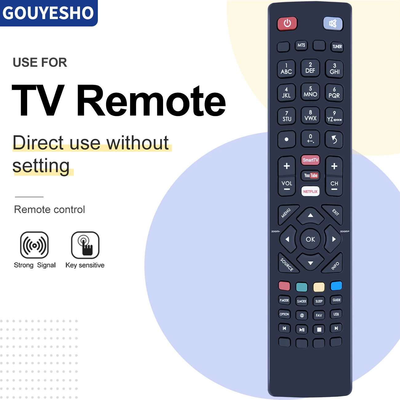 Nuevo Control remoto TV Challenger para Hyundai Challenger Smart + Forro + Pilas ER-52401 06-554W49-TY01X