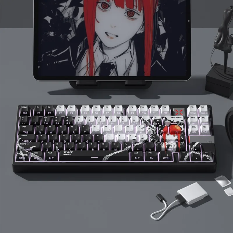 MiFuny-Juego de teclas de Anime, accesorios para juegos de Teclado mecánico con grabado lateral, PBT, perfil de cereza - imagen 2