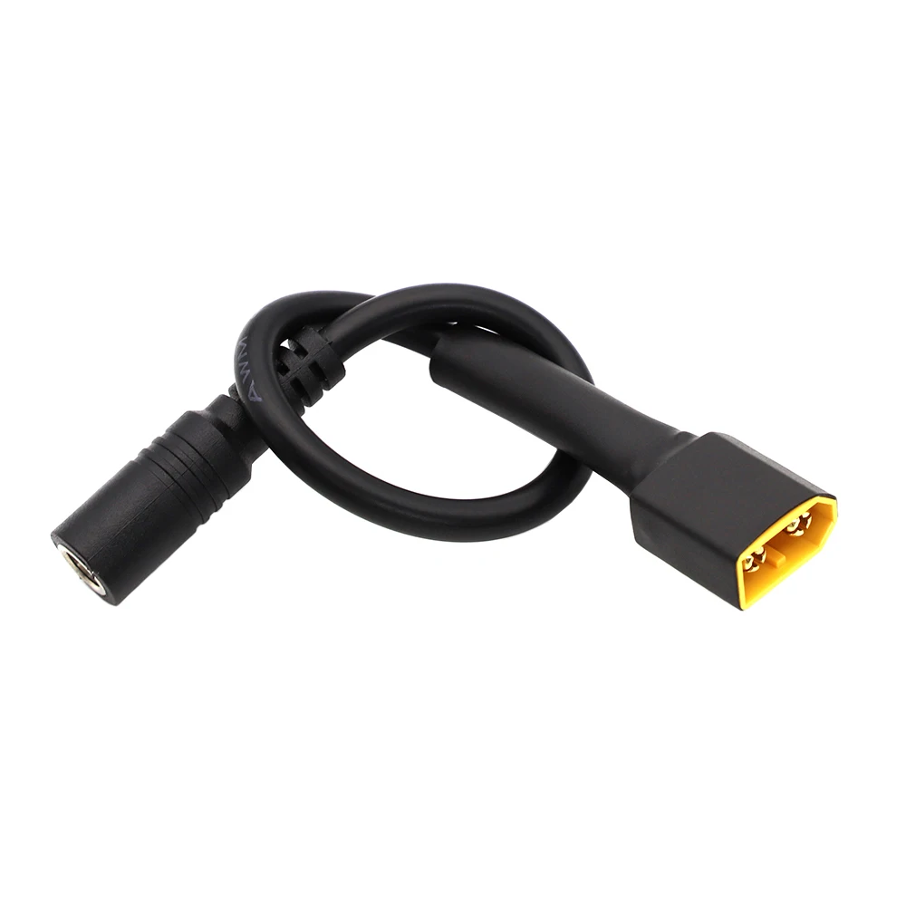 18AWG 20cm XT60 enchufe macho/hembra a DC 5,5*2,1mm conector hembra adaptador de Cable de alimentación 5521 Cable para adaptador de carga de batería RC - imagen 3