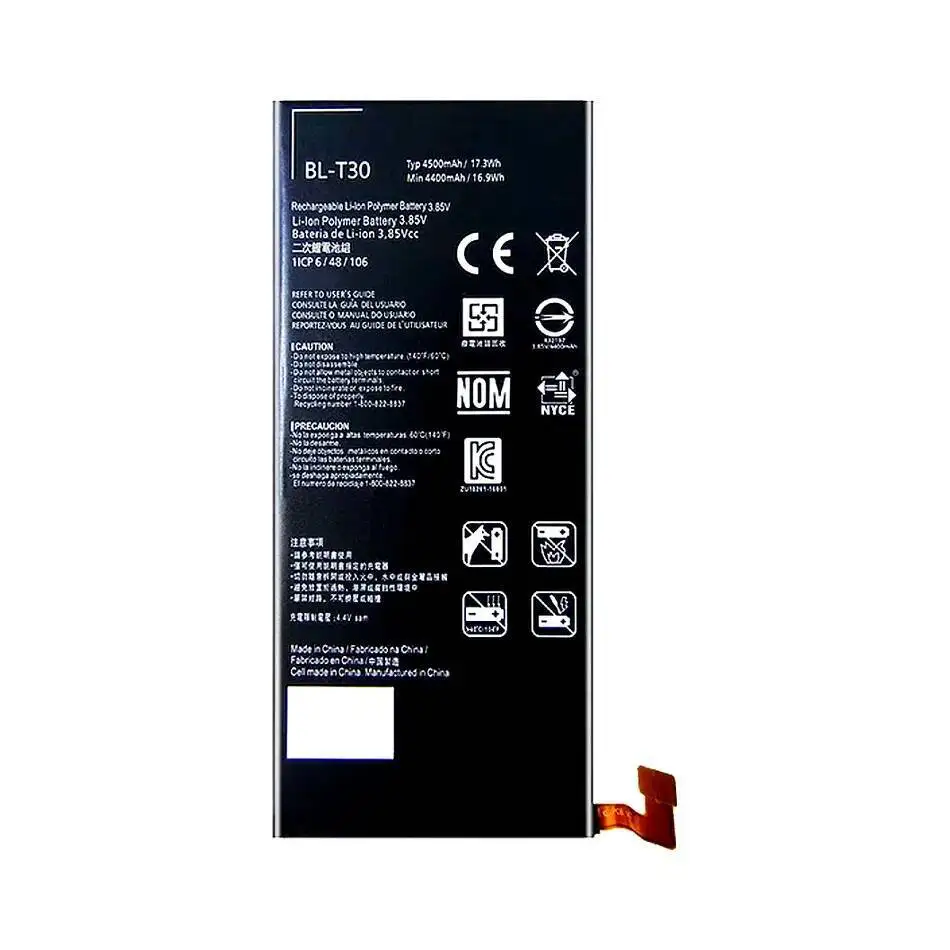 Mobile Phone Battery BL-T30 4500Mah For LG X Power 2 II L64VL M320F M320N M322 L63BL K10 M320 M320DSN M320TV MLV7N - imagen 2