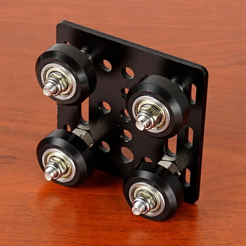 Polea de perfil de aluminio estándar europeo, accesorios para impresora 3D, ranura en V, placa de pórtico de construcción, 4X - imagen 3