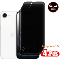 Protector de pantalla antiespía para iPhone 16e de vidrio templado