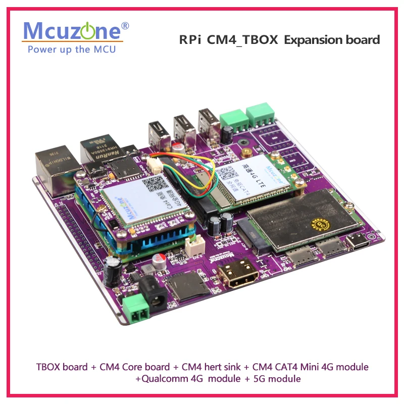 Raspberry Pi CM4 _ tbox placa de expansión 5G 4G LTE NVME SSD PCIE M.2 RS485 CAN nivel Industrial funda GPS openMPTCP OPENWRT Ubuntu - imagen 3