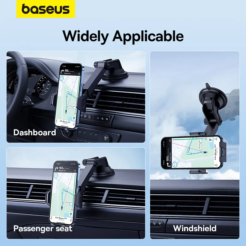 Baseus-Soporte de teléfono para salpicadero de coche, accesorio para parabrisas de 360 °, para iPhone y Samsung, de 5,4 a 7,2 pulgadas - imagen 4