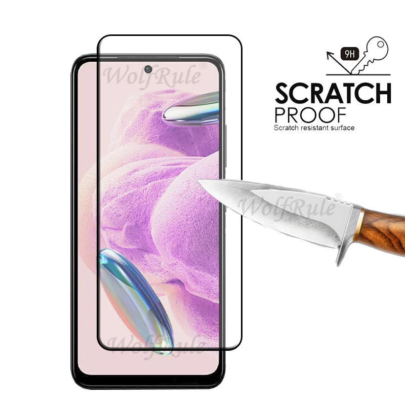 Protector de pantalla de teléfono 6 en 1 para Xiaomi Redmi Note 12S, cristal de lente, pegamento de cubierta completa, HD 9H - imagen 3
