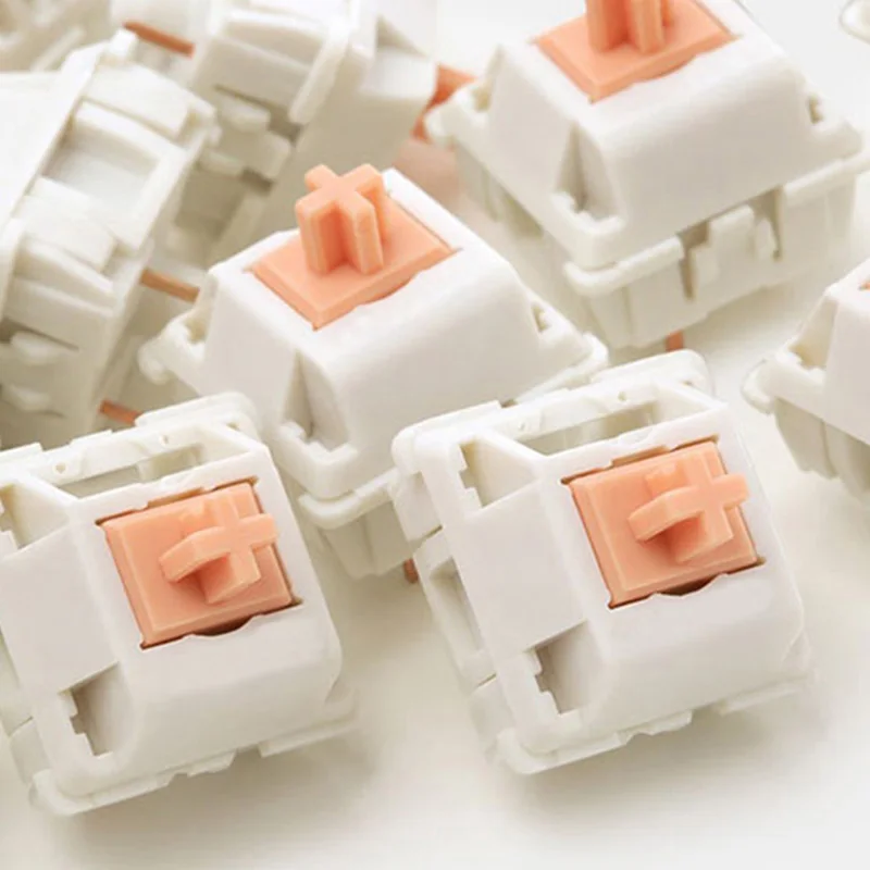 Interruptor de teclado táctil Holy Panda, 3 pines, 55g, 62g, 67g, eje POM, Teclado mecánico, interruptores personalizados, enchufe caliente DIY GK61 TM680 Anne 2 - imagen 2